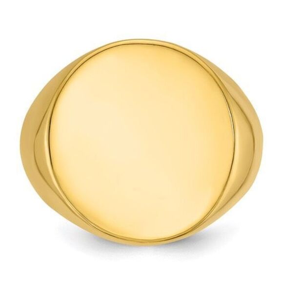 14k Gold Men’s Signet Ring - Picture 4 of 6